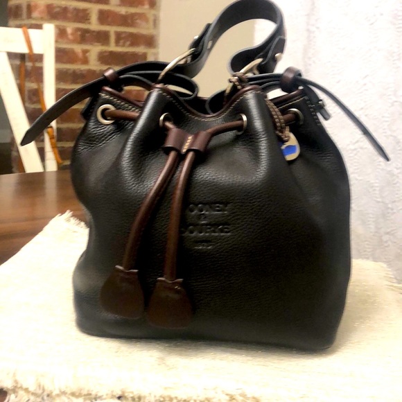 Dooney & Bourke Pebbled Leather Drawstring Purse - Picture 1 of 14